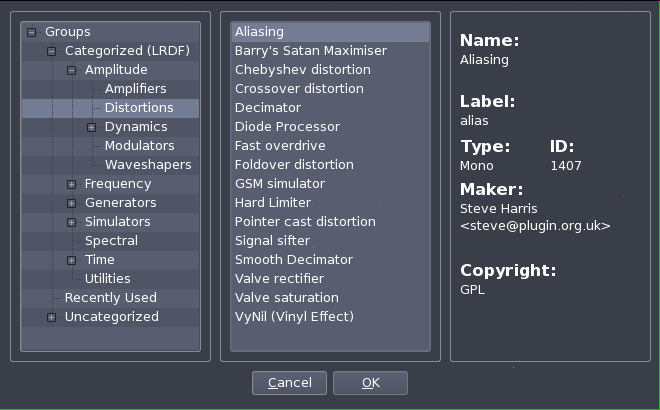 Select an Effect